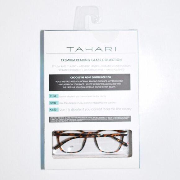 Set of 3 Tahari +2.00 Premium Reading Glass Collection Brown Purple Blue NWB - Picture 3 of 3
